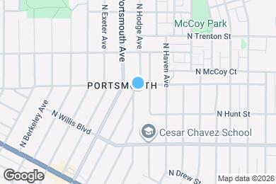 Map image of the property - 8828 N Hodge Ave