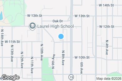 Map image of the property - 1104 N 8th Ave