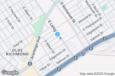 Map image of the property - 2602 E Lehigh Ave