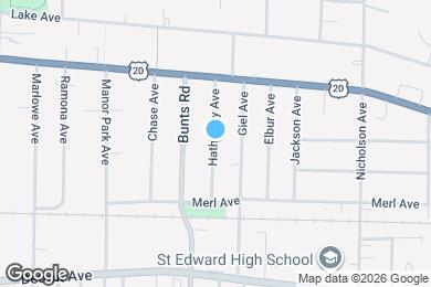 Map image of the property - 1305 Hathaway Ave