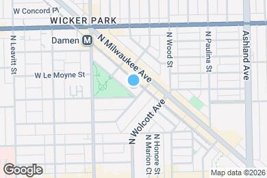 Map image of the property - 1411 N Wicker Park Ave