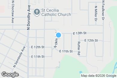 Map image of the property - 1126 N Oklahoma Ave