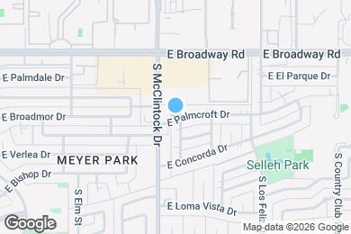 Map image of the property - 1810 E Palmcroft Dr