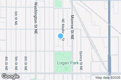 Map image of the property - 1332 Madison St NE