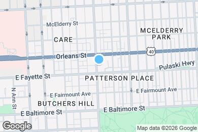 Map image of the property - 209 N Patterson Park Ave
