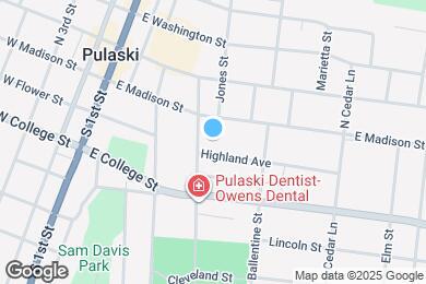 Map image of the property - 123 S Sam Davis Ave