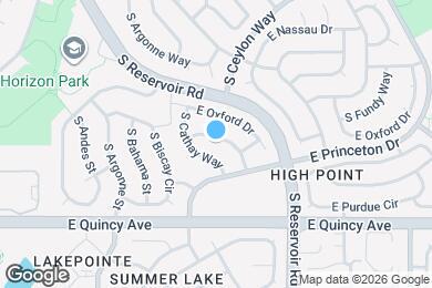 Map image of the property - 19084 E Oberlin Dr