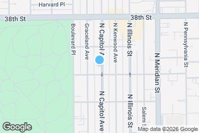 Map image of the property - 3618 N Capitol Ave
