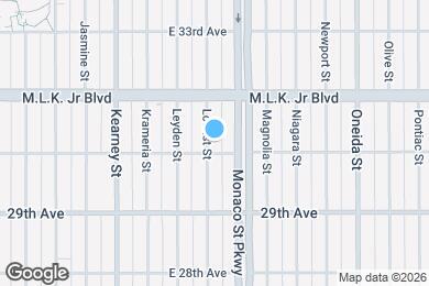 Map image of the property - Move-in-ready Park Hill home with oversized yard for entertaining