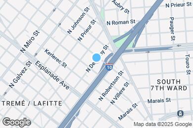 Map image of the property - 1520 N Derbigny St