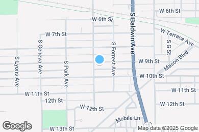 Map image of the property - 1523 W 9th St