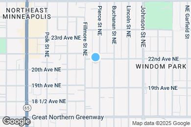 Map image of the property - 1952 Pierce St NE