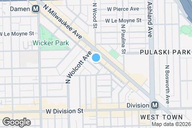 Map image of the property - 1315 N Wicker Park Ave