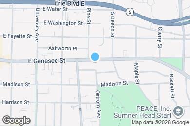Map image of the property - 1414 E Genesee St
