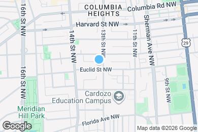 Map image of the property - 1305 Euclid St NW
