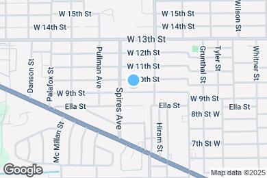 Map image of the property - 1853 W 9th St