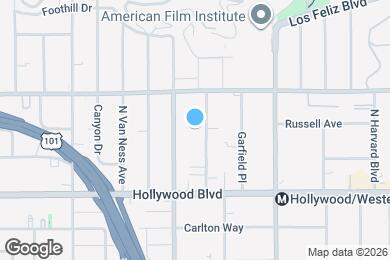 Map image of the property - 1825 N Gramercy Pl