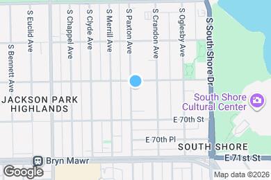 Map image of the property - 6911 S Paxton Ave