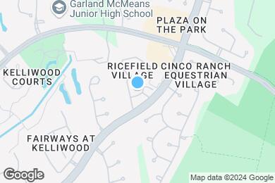 Map image of the property - The Retreat at Cinco Ranch