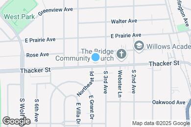 Map image of the property - 864 E Thacker St