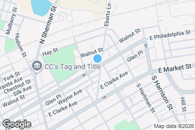 Map image of the property - 1037 E Philadelphia St