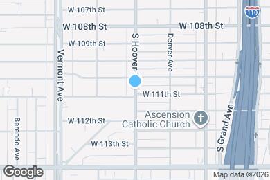Map image of the property - 11021 S Hoover St