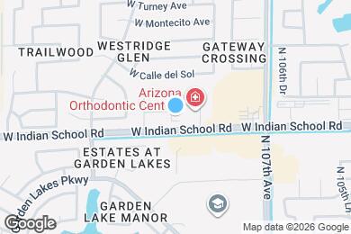 Map image of the property - 10845 W Monterosa St