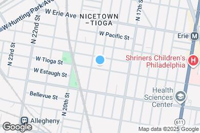 Map image of the property - 1829 W Tioga St