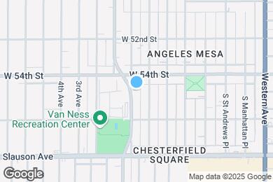 Map image of the property - 5424 S Van Ness Ave