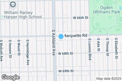 Map image of the property - 6714 S Justine St