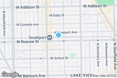 Map image of the property - 1318 W Roscoe St