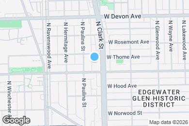 Map image of the property - 1613 W Thome Ave