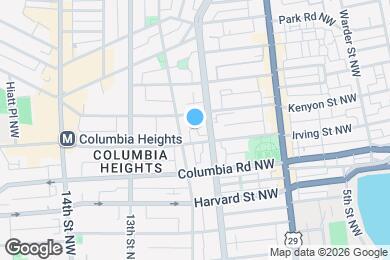 Map image of the property - 1015 Rear Irving St NW