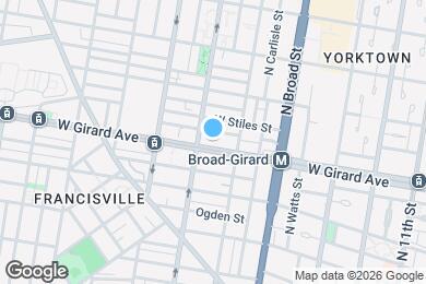 Map image of the property - 1525 W Girard Ave