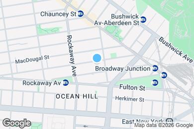 Map image of the property - 2.5BR 1BA Spacious Top Floor Sunny Stuyvesant Heights Townhouse