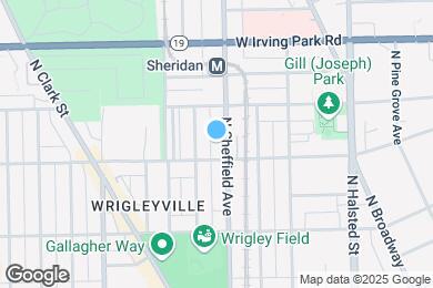 Map image of the property - 3816 N Sheffield Ave