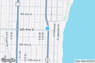 Map image of the property - 601 S Federal Hwy