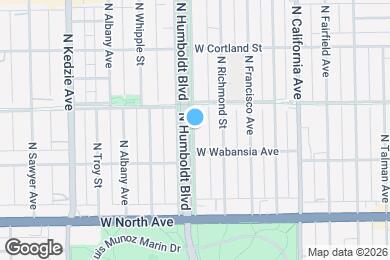 Map image of the property - 1733 N Humboldt Blvd
