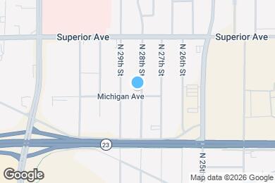 Map image of the property - 1306 N 28th St