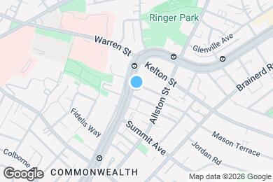 Map image of the property - 1474 Commonwealth Ave
