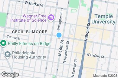 Map image of the property - 1612 Cecil B. Moore Ave