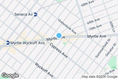 Map image of the property - Bushwick Exposed brick, 23 mins to Manhattan #93
