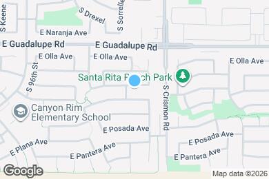 Map image of the property - 9909 E Onza Ave