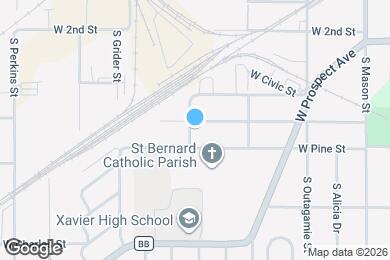 Map image of the property - 1729 W Rogers Ave