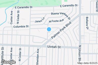 Map image of the property - 1325 N Foote Ave