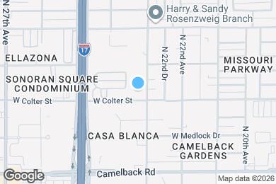 Map image of the property - Thunderbird Apartments on 23rd Ave
