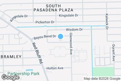 Map image of the property - 1009 Bayou Vista Dr
