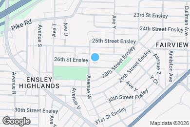 Map image of the property - 2308 27th Street Ensley