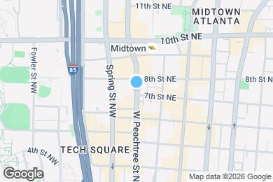 Map image of the property - 878 Peachtree St NE