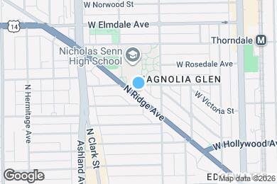 Map image of the property - 5817 N Ridge Ave
